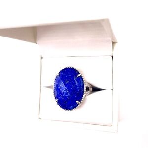 EFFY 925 STERLING SILVER LAPIS LAZULI COCKTAIL RING